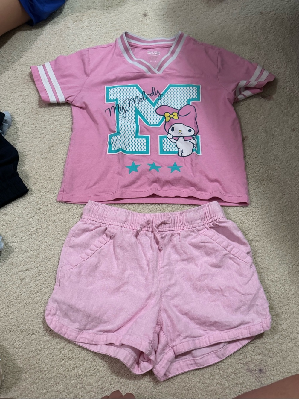 My Melody Pink Girls Pajama Set - Short Sleeve Top & Shorts
